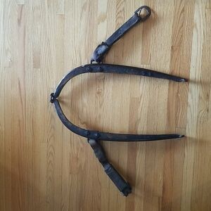 Antique wood, iron and leather horse yoke